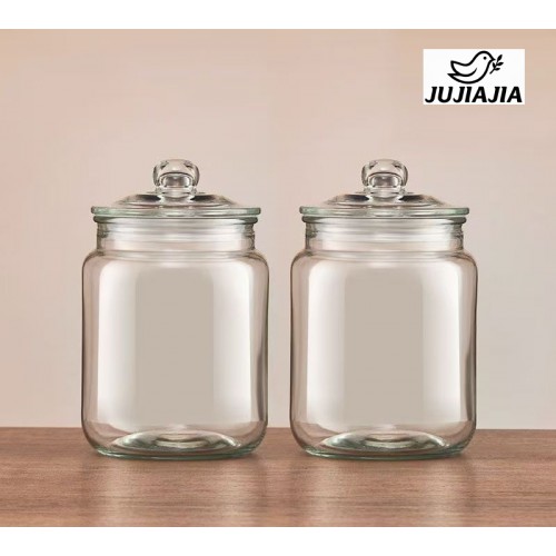 1/2 Gallon Glass Jar with Lid, Set of 2