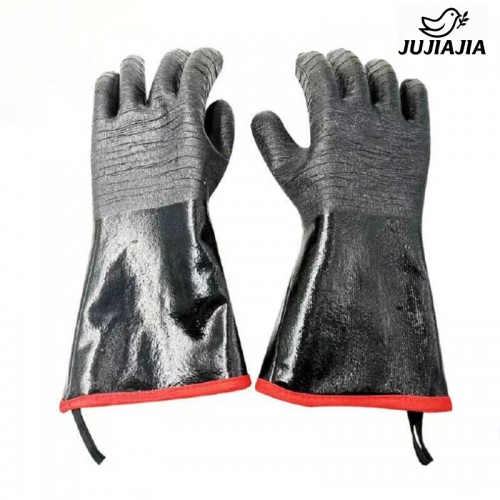 932°F Extreme Heat Resistant Gloves for Grill BBQ,Aillary Waterproof Long Sleeve Pit Grill Gloves for Fryer, Baking, Oven,Smoker（14-Inch ）