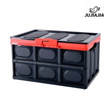 30L Collapsible Storage Box Crates Plastic Tote Storage Box Container Stackable Folding Utility Crates for Clothes, Toy, Books ,Snack, Shoe, and Grocery Storage Bin